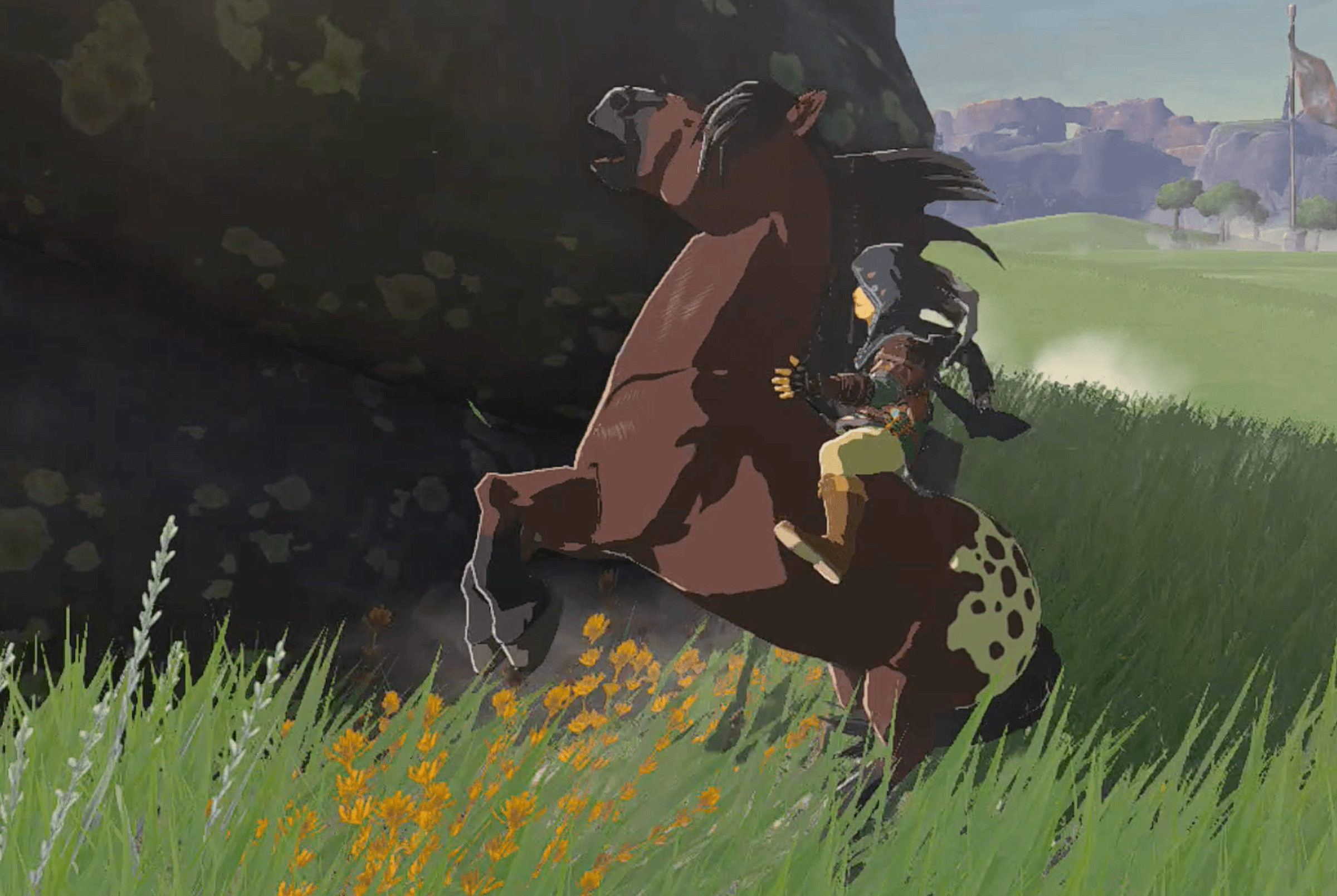 How to tame a horse and use it to pull a wagon in Zelda: Tears of the Kingdom